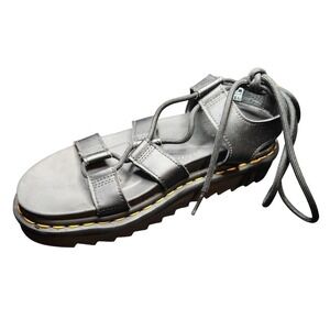 Dr Martens Sandals Shoes Womens Size 8 Black Leather Nartilla Gladiator Lace Up‎